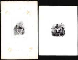 Lot of (2) 1800's Vignette from Original Proof Plates