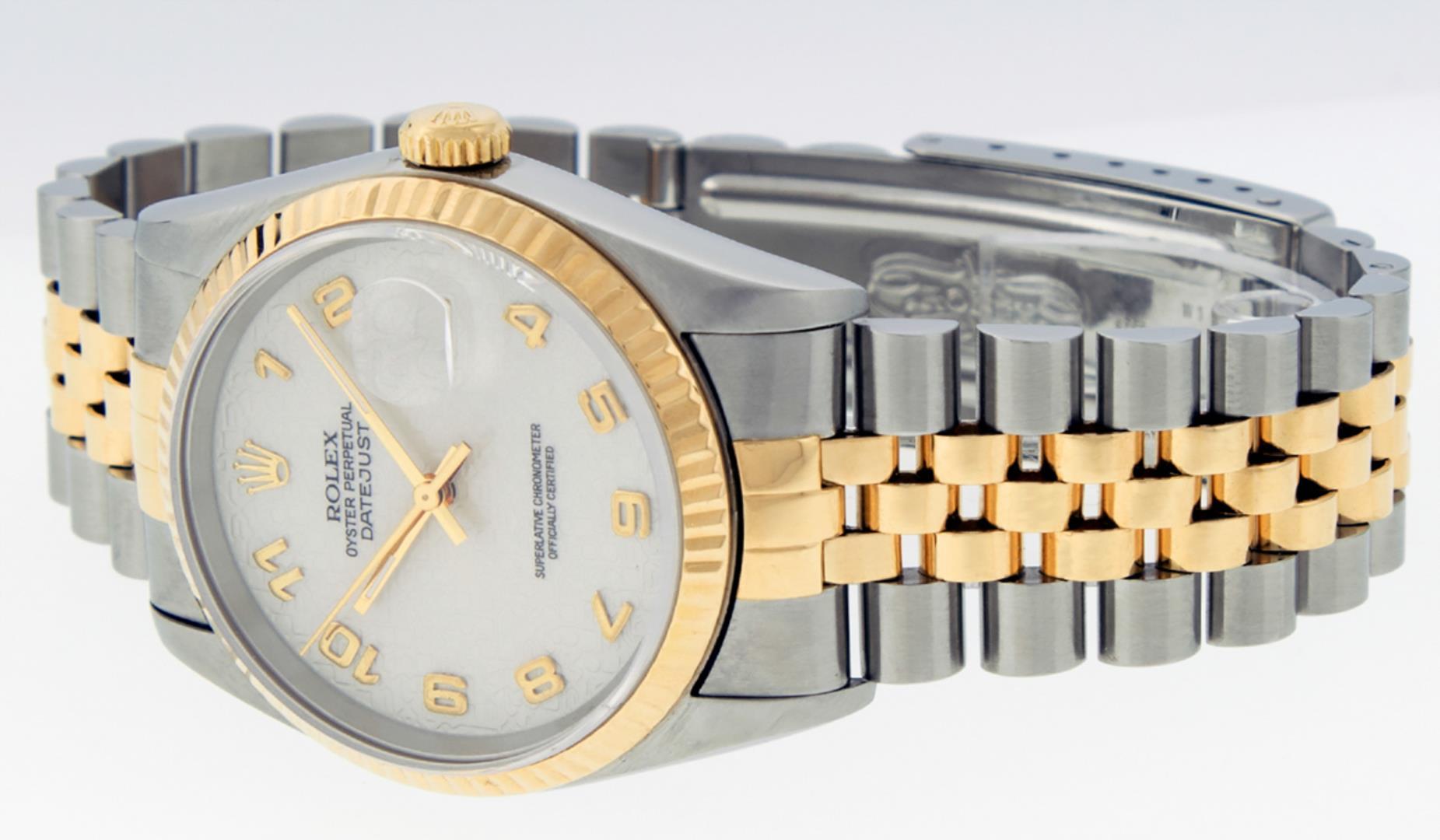 Rolex Men's Two Tone Cream Jubilee Datejust Wristwatch