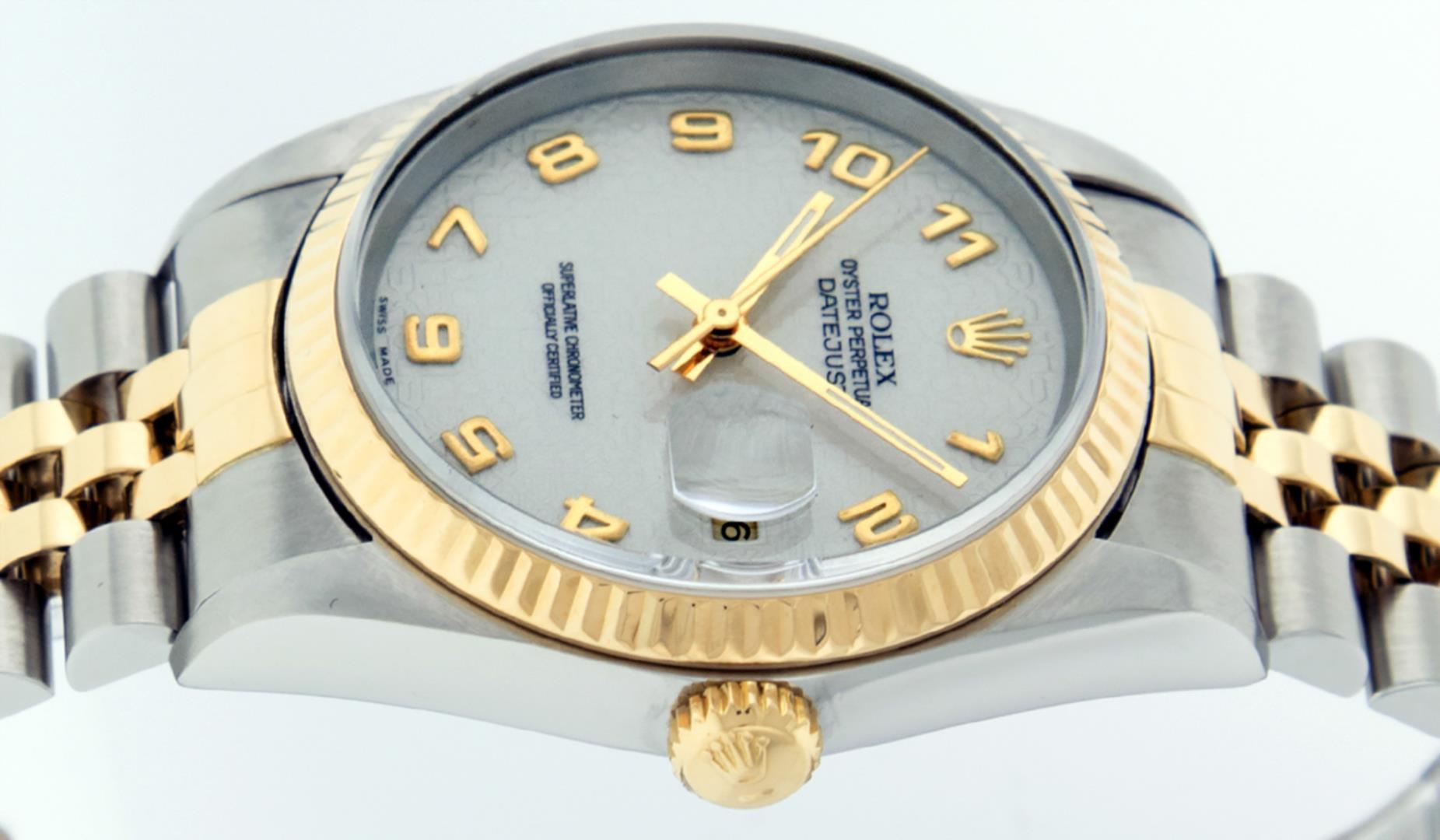 Rolex Men's Two Tone Cream Jubilee Datejust Wristwatch