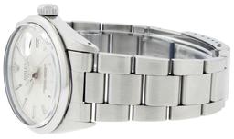 Rolex Men's Stainless Steel Silver Index Datejust Wristwatch