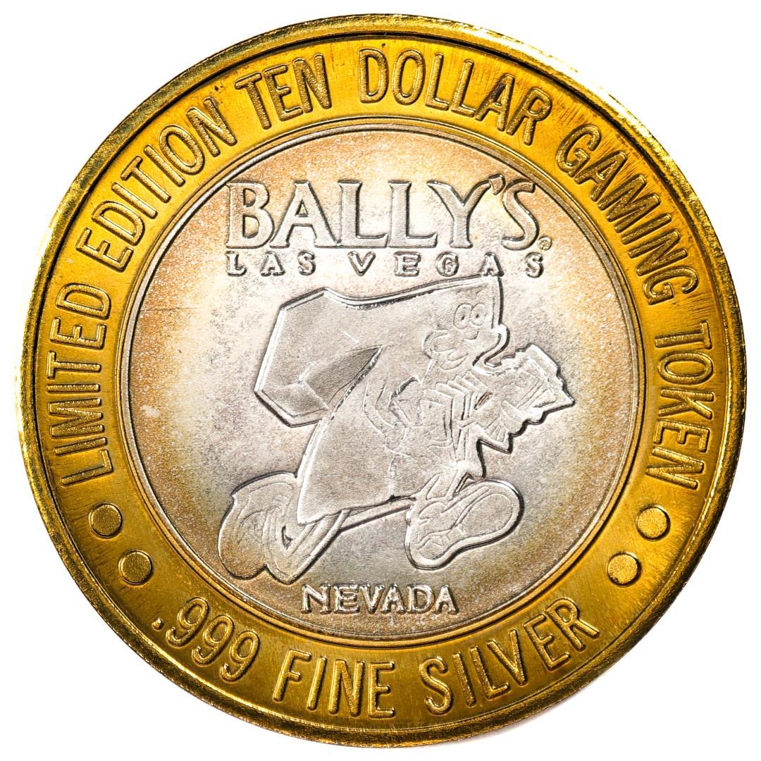 .999 Silver Bally's Las Vegas, Nevada $10 Casino Limited Edition Gaming Token