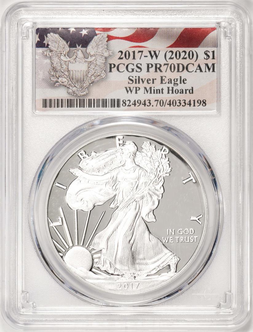 2017-W $1 Proof American Silver Eagle Coin PCGS PR70DCAM WP Mint Hoard