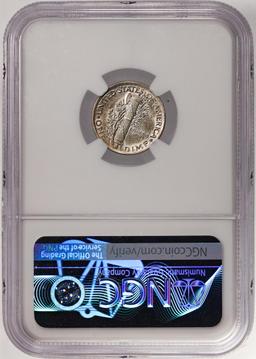 1921 Mercury Dime Coin NGC AU58