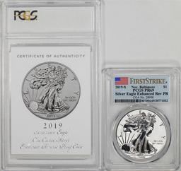 2019-S Enhanced Reverse Proof $1 American Silver Eagle Coin PCGS PR69 Baltimore FS