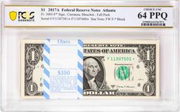Pack 2017A $1 Federal Reserve STAR Notes Atlanta Fr.3005-F* PCGS Choice Unc 64PPQ