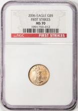 2006 $5 American Gold Eagle Coin NGC MS70 First Strikes