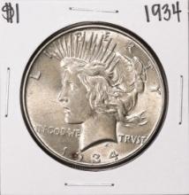 1934 $1 Peace Silver Dollar Coin