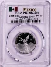 2018-Mo Mexico Proof 1/4 oz Silver Libertad Coin PCGS PR70DCAM