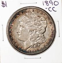 1890-CC $1 Morgan Silver Dollar Coin Nice Toning