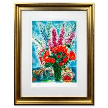 Chagall (1887-1985) "Le Bouquet De Renoncules" Limited Edition Lithograph on Paper