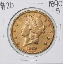 1890-S $20 Liberty Head Double Eagle Gold Coin