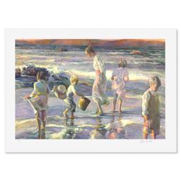 Don Hatfield "Frolicking at the Seashore" Limited Edition Serigraph on Paper