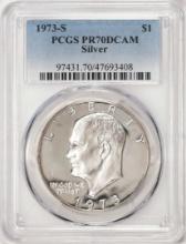 1973-S $1 Proof Eisenhower Silver Dollar Coin PCGS PR70DCAM