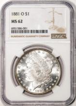 1881-O $1 Morgan Silver Dollar Coin NGC MS62