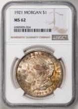 1921 $1 Morgan Silver Dollar Coin NGC MS62