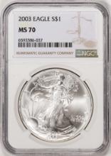 2003 $1 American Silver Eagle Coin NGC MS70