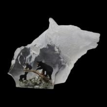 Kitty Cantrell "Black Bear Clan" Limited Edition Mixed Media Lucite Sculpture