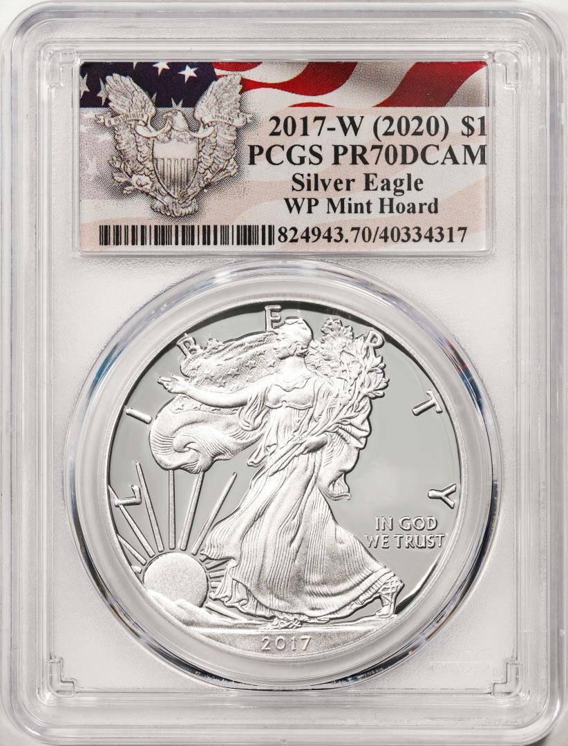 2017-W $1 Proof American Silver Eagle Coin PCGS PR70DCAM WP Mint Hoard