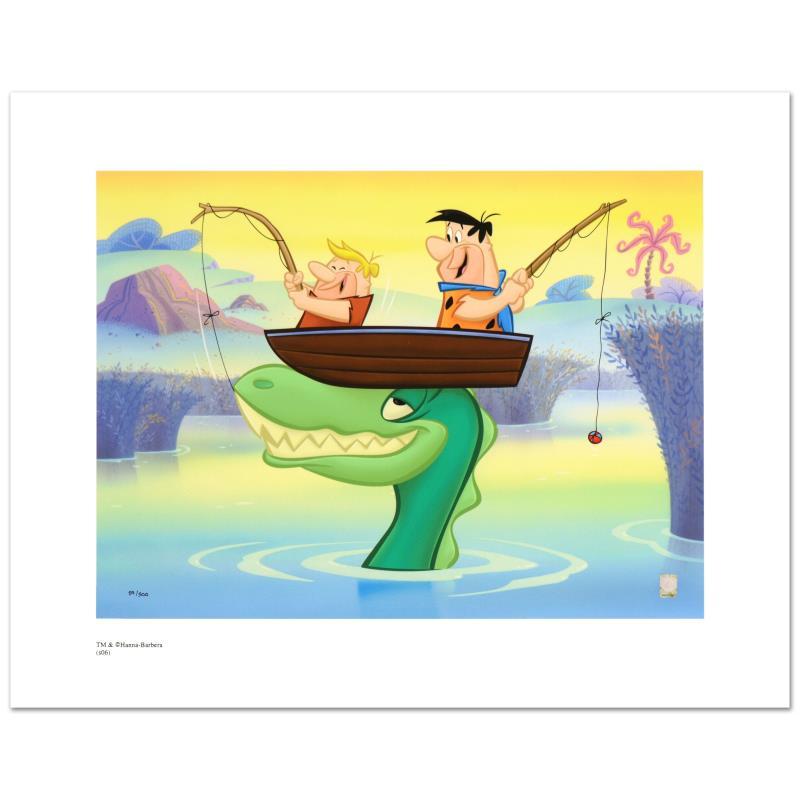 Hanna-Barbera "Fred And Barney Fishing" Limited Edition Giclee On Paper