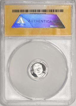 2014 Proof 1/10 oz Platinum JFK Apollo 11 Anniversary Medal ANACS MS68