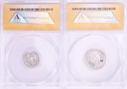 Set of 2014 Proof 1/10 & 1/4 oz Platinum JFK Apollo 11 Anniversary Medals ANACS MS68