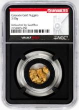 Lot of Colorado Gold Nuggets 3.00 Grams Total Weight NGC Vaultbox Unvaulted