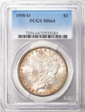 1898-O $1 Morgan Silver Dollar Coin PCGS MS64 Nice Toning