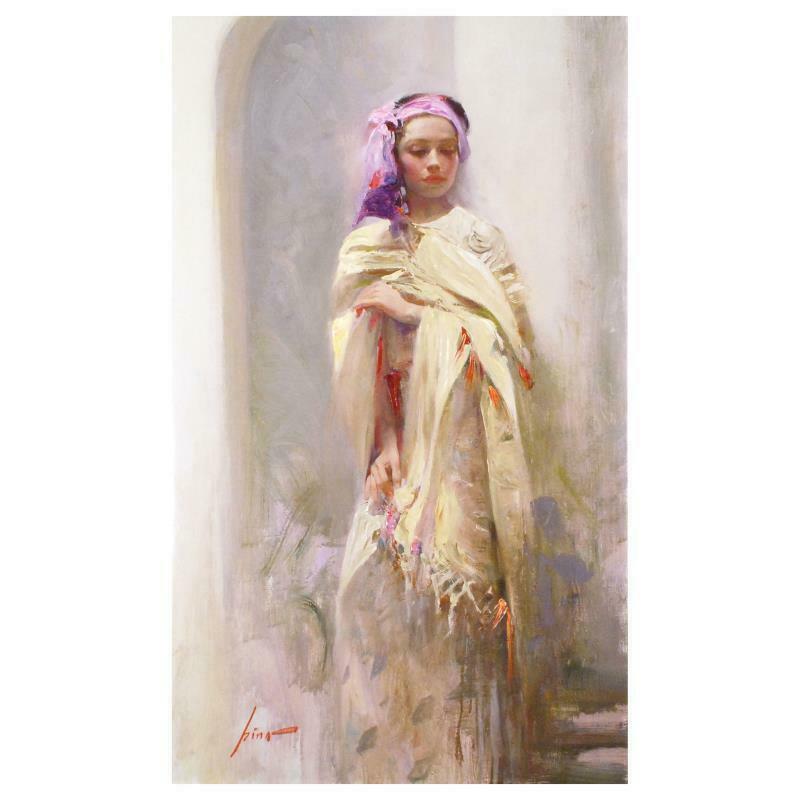 Pino (1939-2010) "Silk Shawl" Limited Edition Giclee On Canvas