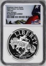 2022-P Liberty Series 1oz Silver Medal NGC PF70 Ultra Cameo Early Releases