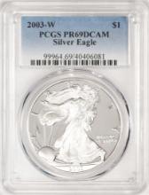 2003-W $1 Proof American Silver Eagle Coin PCGS PR69DCAM