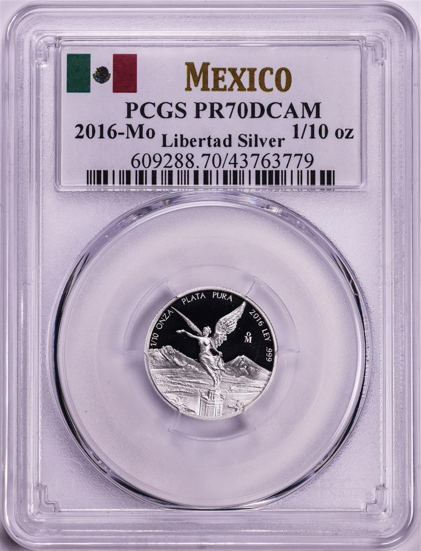 2016-Mo Mexico Proof 1/10 oz Silver Libertad Coin PCGS PR70DCAM