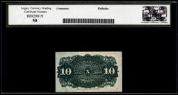 1863 Fourth Issue 10 Cents Fractional Currency Note Fr.1261 Legacy About New 50