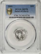 2001 $10 Platinum American Eagle Coin PCGS MS70