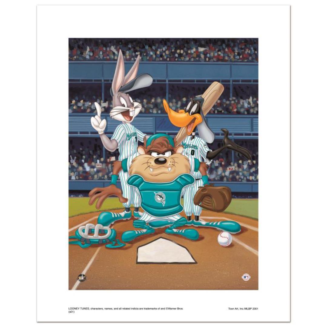 Looney Tunes "At the Plate (Marlins)" Limited Edition Giclee on Paper