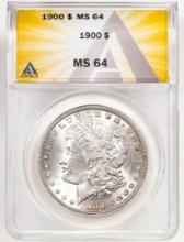 1900 $1 Morgan Silver Dollar Coin ANACS MS64