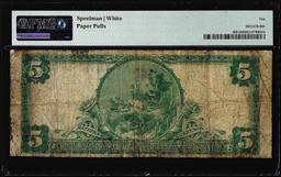 1902PB $5 Winston-Salem, NC National Currency Note CH# 12278 PMG Very Good 10
