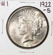 1922-S $1 Peace Silver Dollar Coin