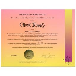 Chuck Jones (1912-2002) "Pewlitzer Prize" Limited Edition Sericel