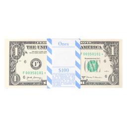 Pack of (100) Consecutive 2017A $1 Federal Reserve STAR Notes Atlanta