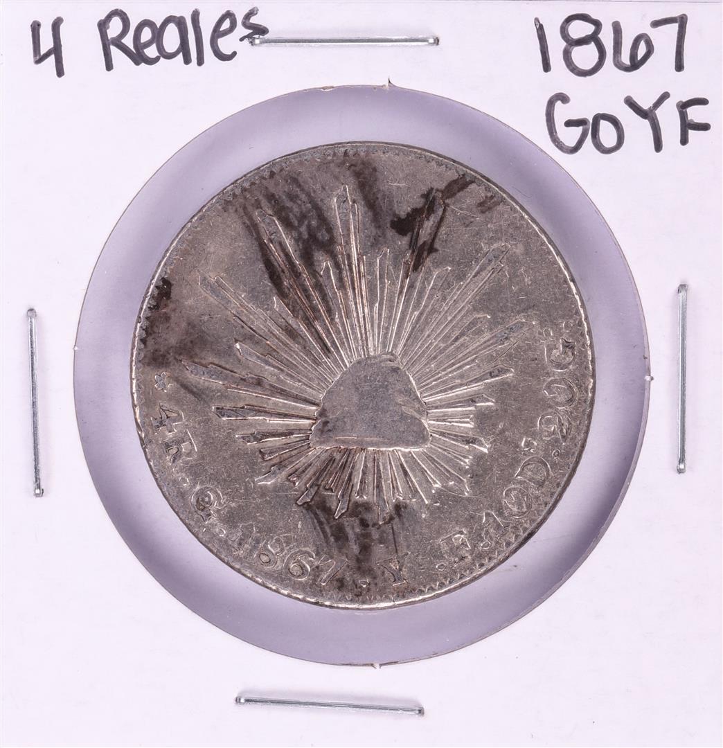 1867 GoYF Mexico 4 Reales Silver Coin