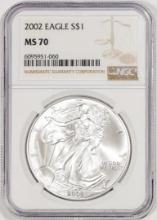 2002 $1 American Silver Eagle Coin NGC MS70