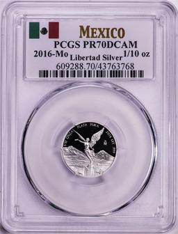 2016-Mo Mexico Proof 1/10 oz Silver Libertad Coin PCGS PR70DCAM