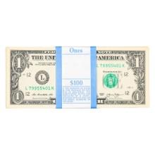 Pack of (100) Consecutive 2013 $1 Federal Reserve Notes San Francisco