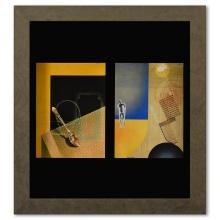Victor Vasarely "Etude (Bleue, Verte) De La Serie Graphismes 1" Mixed Media Print