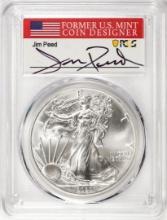 2020-(S) $1 American Silver Eagle Coin PCGS MS70 FDOI S.F. Mint Jim Peed Signature