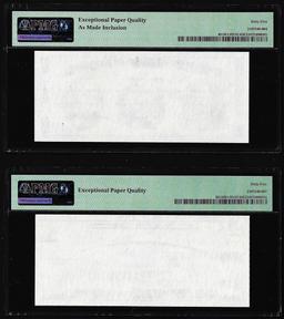 Set of Giori Test Note Washington & Lincoln Memorial PMG Gem Uncirculated 65EPQ