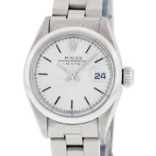 Rolex Ladies Stainless Steel Silver Index Date Wristwatch