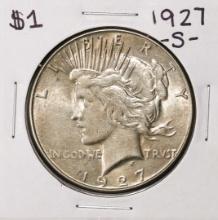 1927-S $1 Peace Silver Dollar Coin