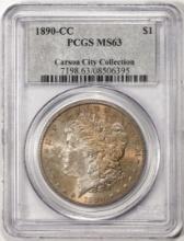 1890-CC $1 Morgan Silver Dollar Coin PCGS MS63 Carson City Collection