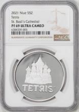 2021 Niue $2 Proof Tetris Silver Coin NGC PF69 Ultra Cameo